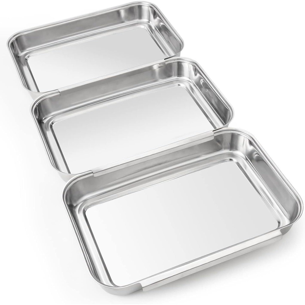 Kitchen Baking Station - Set di 3 Vassoi Quadrati in