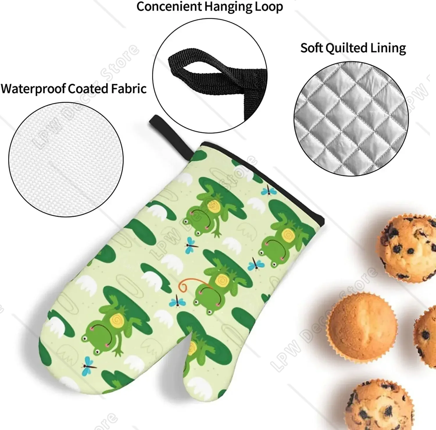Set di 4 Pezzi di Guanti da Fo - Kitchen Baking Counter recensione e prezzo