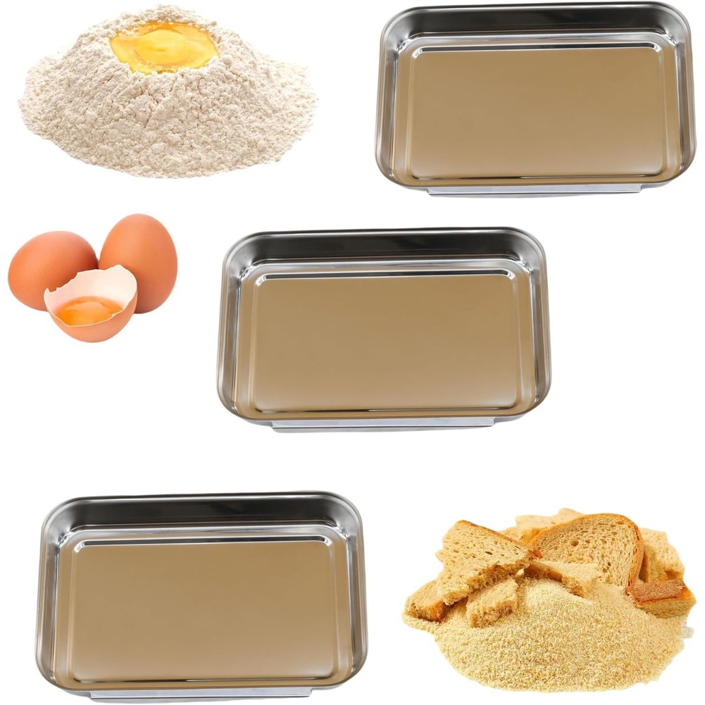 Set di 3 Vassoi Quadrati in Ac - Kitchen Baking Station recensione e prezzo